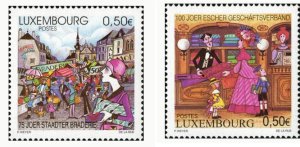 画像1: ルクセンブルク切手　2004年　記念　ストリートマーケット開催　2種