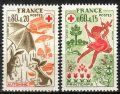 フランス切手　1975年　赤十字　2種