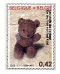 ベルギー切手　2002年　子どもの権利　 テディーベアー　1種 