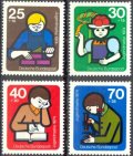 ドイツ  ベルリン切手 1974年　青少年福祉　4種