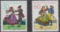 ドイツ切手　1981年　ヨーロッパ　民俗舞踊　2種