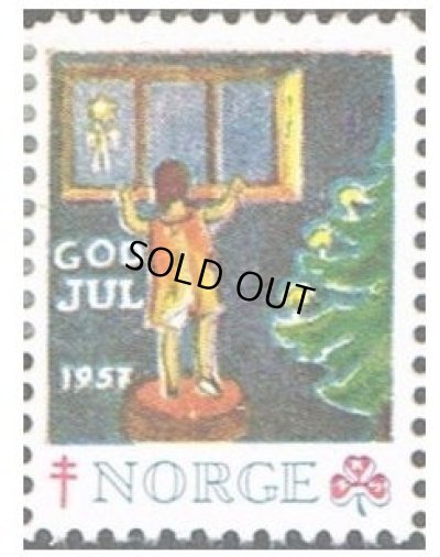 画像1: ノルウェー 　1957年　クリスマスシール