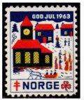 ノルウェー 　1963年　クリスマスシール