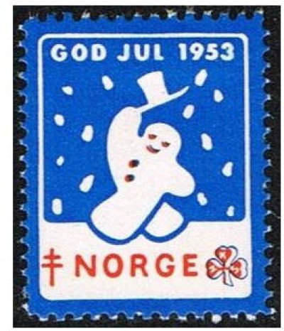 画像1: ノルウェー 　1953年　クリスマスシール