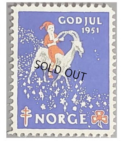 画像1: ノルウェー 　1951年　クリスマスシール