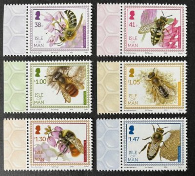 画像1: マン島切手　2012年　蜂　6種