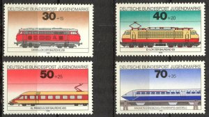 画像1: ドイツ切手 　1975年　鉄道　機関車　4種