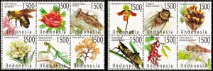 画像1: インドネシア切手　2003年　花と昆虫　オオミツバチ　12種