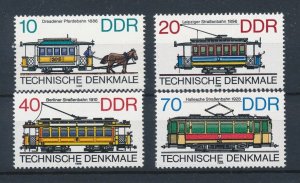 画像1: 東ドイツ切手 DDR 1986年　歴史的な路面電車    鉄道　4種