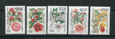 画像1: ロシア切手　1997年　花　バラ　植物　5種