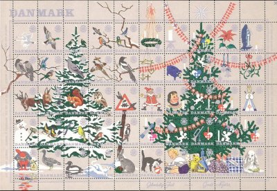 画像1: デンマーククリスマスシール　1961年　シート