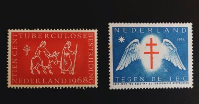 画像1: オランダ クリスマスシール　1956年　1968年