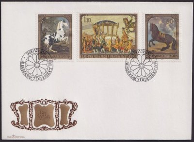 画像5: リヒテンシュタイン切手　1978-80年 　FDC　星座　絵画　特別5枚セット 【切手と記念印スタンプが付いた記念封筒】