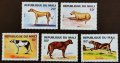 マリ切手 1979年　犬　グレイハウンド  5種