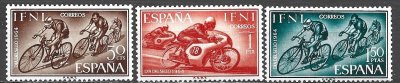 画像1: イフニ切手　1958年　サイクリング　子供たちへの支援　3種