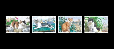 画像1: マルタ切手　2025年　マルタのネコ　4種