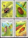 アルジェリア切手　2000年　昆虫　カブトムシ　4種
