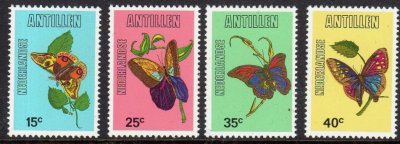 画像1: オランダ領アンティル諸島切手　1978年　蝶　4種