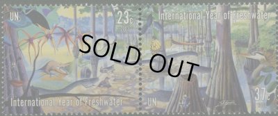 画像2: 国連　ニューヨーク切手　2003年　国際淡水年 　2種