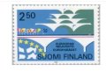 フィンランド切手　1989年　フィンランドの欧州理事会加盟40周年　1種
