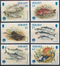 ジャージー島 切手 1998年　国際海洋年　海洋生物　魚　6種