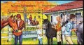 フィンランド切手　1990年　馬　乗馬　4種