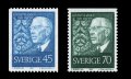 スウェーデン切手 1967年　グスタフ6世生誕85年　2種