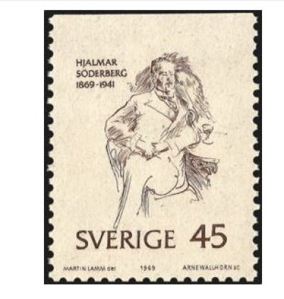 画像1: スウェーデン切手 1969年　ヤルマール・セーデルベルグ生誕 100 周年　1種