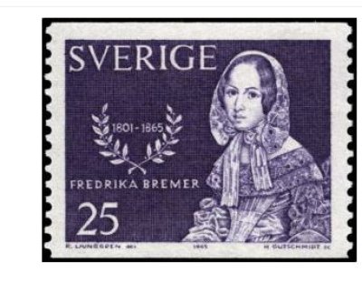 画像1: スウェーデン切手 1965年　フレデリカ・ブレーメル　1種