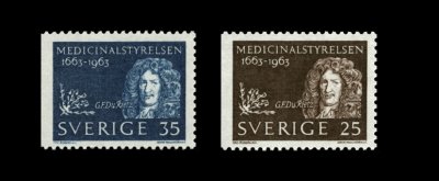 画像1: スウェーデン切手 1963年　健康庁300年　2種