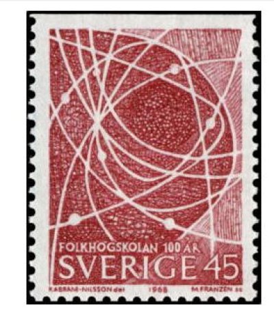 画像1: スウェーデン切手 1968年　国民高校100年　1種