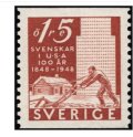 スウェーデン切手 1948年　アメリカ移住100年　1種