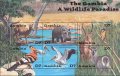 ガンビア切手　 2001年　野生動物　鳥　 ヤツガシラ　6種