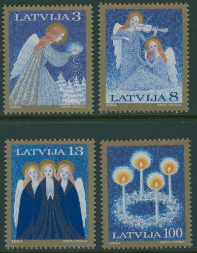 画像1: ラトビア切手 1994年 クリスマス 4種
