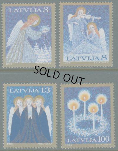 画像1: ラトビア切手 1994年 クリスマス 4種