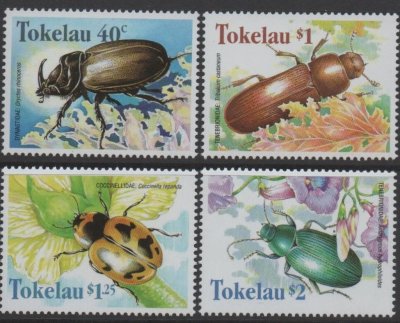 画像1: トケラウ切手　1998年　昆虫　4種
