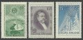 フィンランド切手 1955年 フィンランドの電信 オットー・ナイベルグ 3種