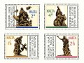 マルタ切手　1967年　メルヒオール・ガファ300周年記念　彫刻　4種