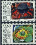 リヒテンシュタイン切手　1975年　ヨーロッパ切手　絵画　2種