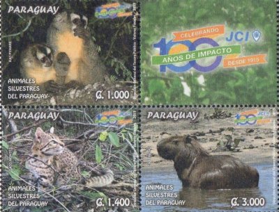 画像2: パラグアイ切手  2015年　パラグアイの野生動物　鳥　ネコ　4種