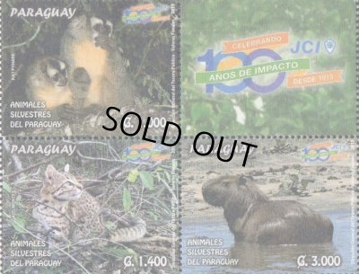 画像2: パラグアイ切手  2015年　パラグアイの野生動物　鳥　ネコ　4種