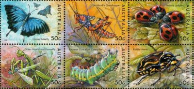 画像1: オーストラリア切手　2003年　昆虫　蝶　6種