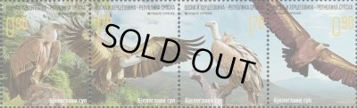 画像2: ボスニアヘルツェゴビナ スルプスカ共和国切手　 2016年　絶滅危惧種　グリフォンハゲタカ　4種　