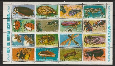 画像1: 赤道ギニア切手　1978年　昆虫　16種　