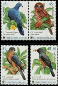 クリスマス島切手　2002年　WWF　猛禽類　フクロウ　鳥　4種