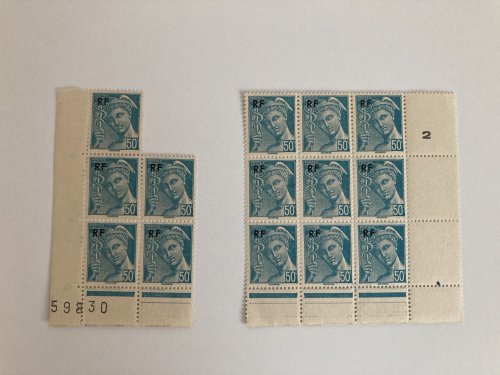 他の写真1: フランス切手　1944年　ローマ神話　メルクリウス　50　普通切手シリーズ