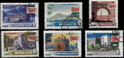 画像1: ロシア　旧ソ連切手　1966年　観光　6種