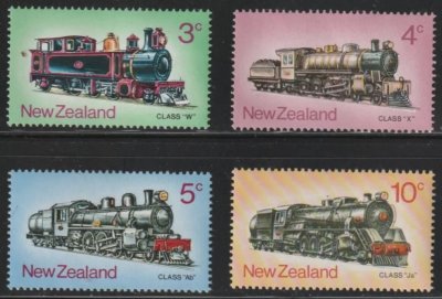 画像1: ニュージーランド切手　1973年　鉄道　機関車　4種