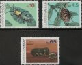 アンゴラ切手　1983年　国際切手博覧会 　ブラジリアナ　　昆虫　3種
