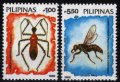 フィリピン切手　1988年　昆虫　2種